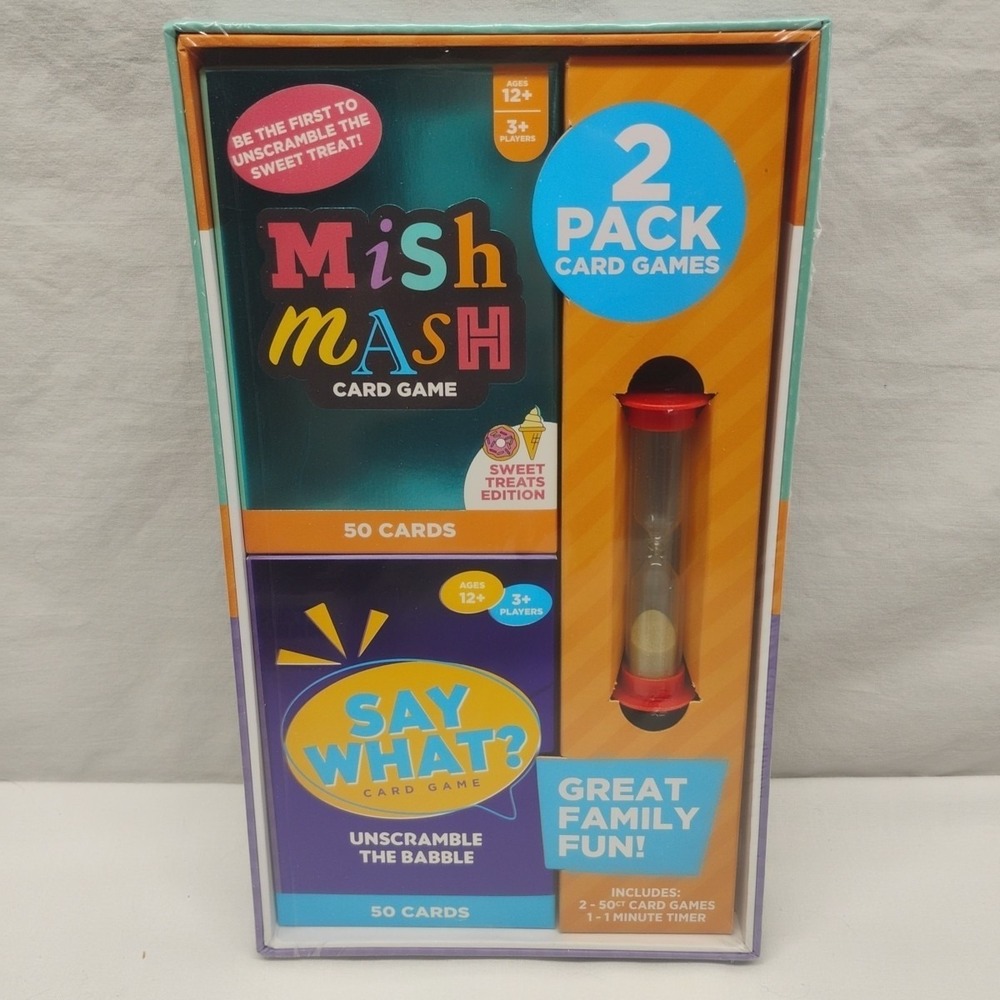 Say What? And Mish Mash Card Games Bundle Brand New Factory Sealed Family Game